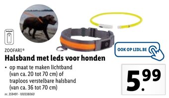 Lidl Halsband met leds voor honden aanbieding