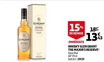 Auchan Immediate Whisky Glen Grant The Major's Reserve aanbieding
