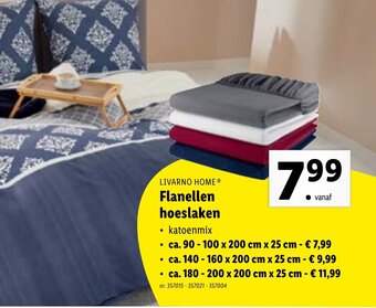 Lidl Flanellen hoeslaken aanbieding