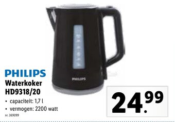 Lidl Philips Waterkoker HD9318/20 aanbieding