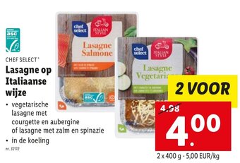 Lidl Lasagne op Italiaanse wijze aanbieding