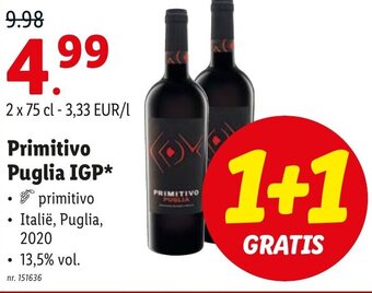 Lidl Primitivo Puglia IGP aanbieding