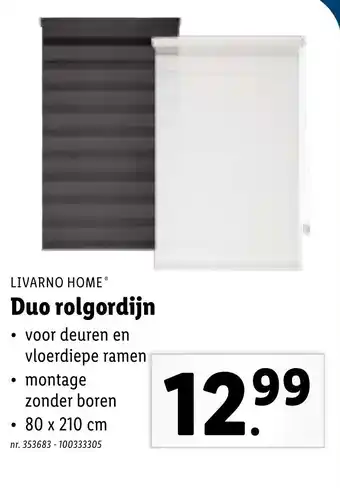 Duo rolgordijn 80x210cm
