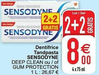 Cora Dentifrice tandpasta sensodyne deep clean ou - of gum protection aanbieding