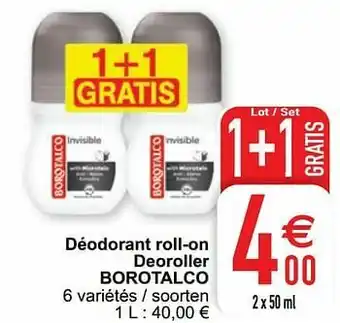 Cora Déodorant roll-on deoroller borotalco aanbieding