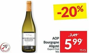 Intermarché Aop bourgogne aligoté expert club wit aanbieding