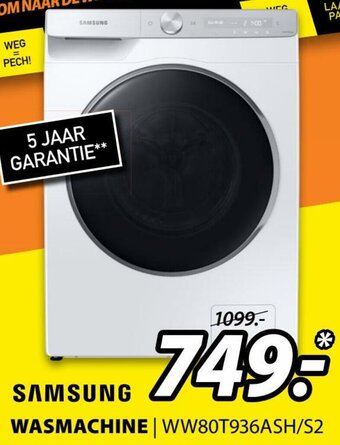 Expert Samsung Wasmachine | WW80T936ASH/S2 aanbieding