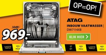 Expert Atag Inbouw Vaatwasser | DW7114XB aanbieding