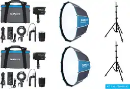 Coolblue Nanlite Forza 60B II LED Bi-Color Dual Kit (avec Pied d'Éclairage et Boite à Lumière) aanbieding