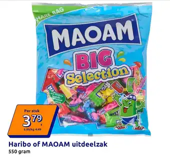 Action Haribo of MAOAM uitdeelzak aanbieding