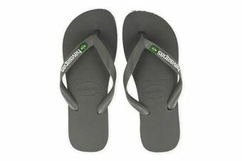 Berca Shoes Havaianas Badslipper Heren Brasil Logo - Grijs aanbieding