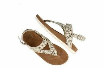 Berca Shoes Maruti Sandaal Dames Volledig Leder - Beige aanbieding