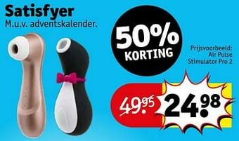 Kruidvat Satisfyer air pulse stimulator pro 2 aanbieding