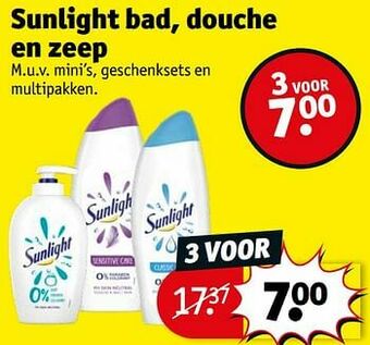Kruidvat Sunlight bad, douche en zeep aanbieding