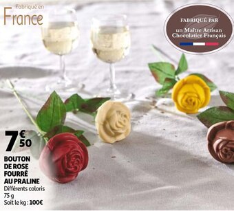 Auchan Bouton De Rose Fourre Au Praline aanbieding