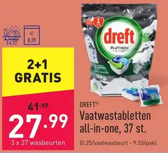ALDI Vaatwastabletten all-in-one, 37 st. aanbieding