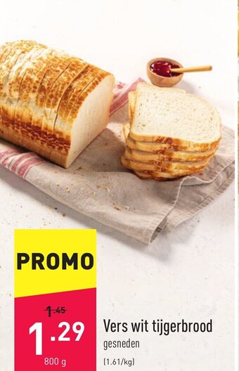 ALDI Vers wit tijgerbrood 800g aanbieding