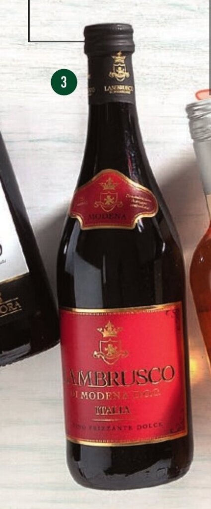 Lambrusco di modena DOC promotie bij ALDI