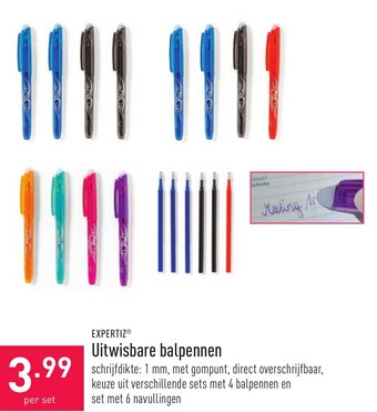 ALDI Uitwisbare balpennen aanbieding