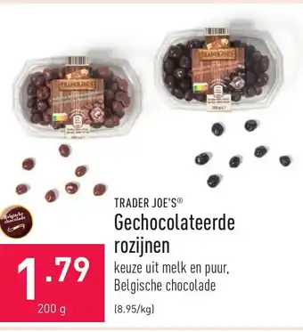 ALDI Gechocolateerde rozijnen 200g aanbieding