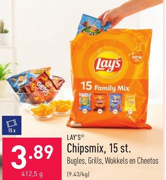 ALDI Chipsmix, 15 st. aanbieding