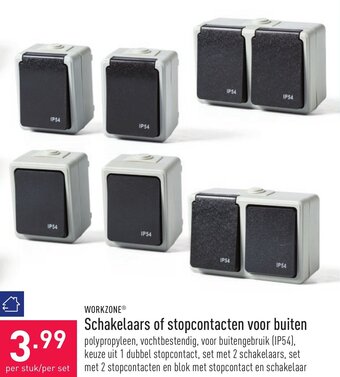 ALDI Schakelaars of stopcontacten voor buiten aanbieding