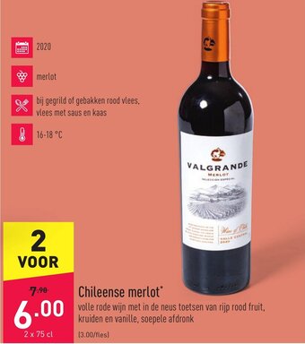 ALDI Chileense merlot aanbieding