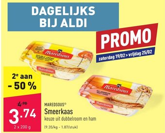 ALDI Smeerkaas aanbieding
