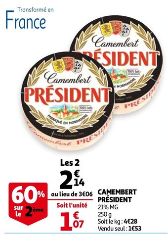 Auchan Camembert President aanbieding