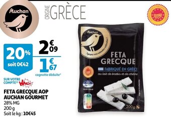 Auchan Feta Grecque AOP Auchan Gourmet aanbieding