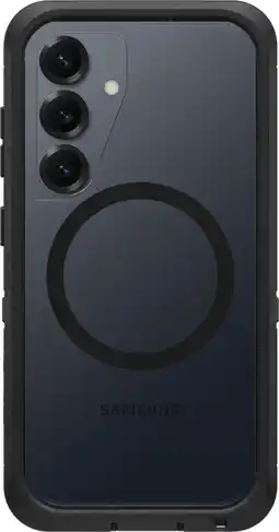 Coolblue OtterBox Defender Samsung Galaxy S25 Back Cover met Magneet Transparant met Zwarte Rand aanbieding