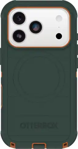 Coolblue OtterBox Defender Pro iPhone 17 Pro Back Cover avec Aimant MagSafe Vert aanbieding