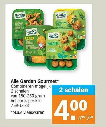 Albert Heijn Alle Garden Gourmet aanbieding