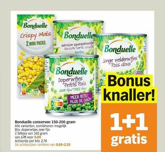Albert Heijn Bonduelle Conserven aanbieding