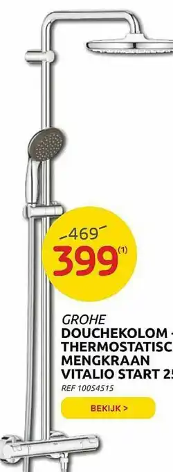 Brico Douchekolom Thermostatisc Mengkraan Vitalio aanbieding