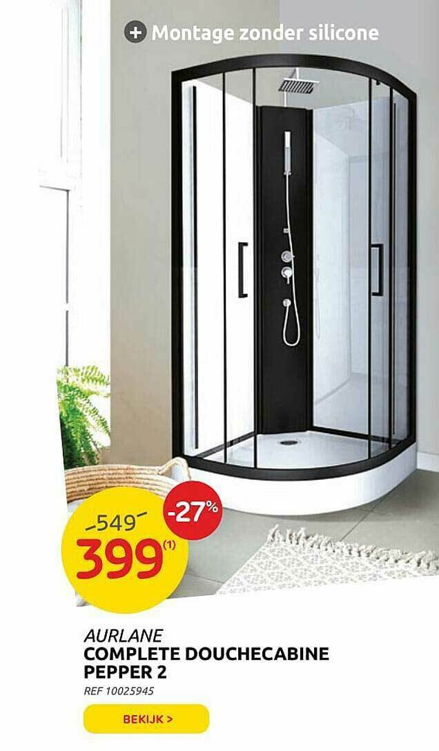 Complete Douchecabine Pepper 2 promotie bij Brico