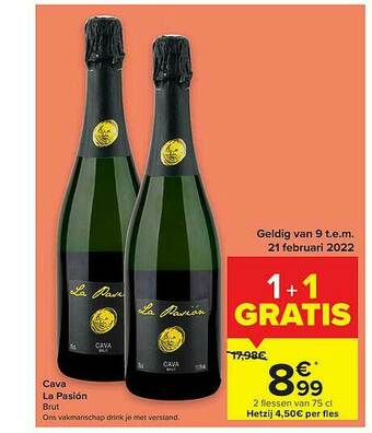 Carrefour Market Cava La Pasión Brut aanbieding