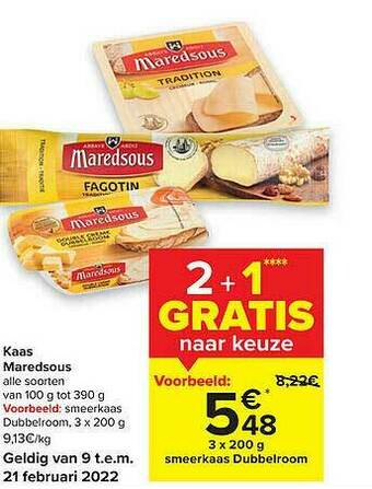 Carrefour Market Kaas Maredsous aanbieding