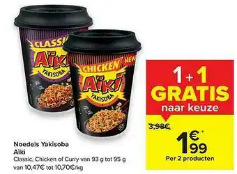 Carrefour Market Noedels Yakisoba Aïki aanbieding
