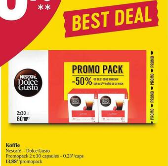 Delhaize Koffie Nescafé-dolce Gusto aanbieding