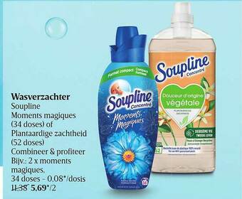 Delhaize Wasverzachter Soupline aanbieding