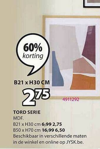 Jysk Tord Serie aanbieding