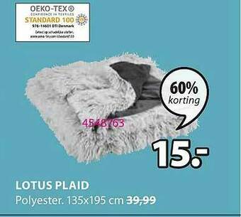 Jysk Lotus Plaid aanbieding