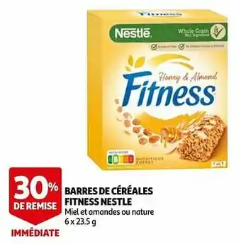 Auchan Barres de céréales fitness nestle aanbieding