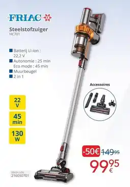 Eldi Friac steelstofzuiger hc701 aanbieding