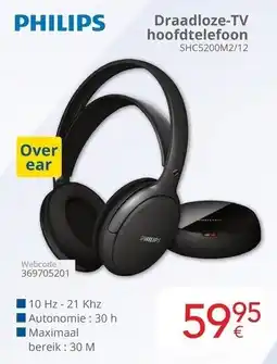 Eldi draadloze-tv hoofdtelefoon aanbieding