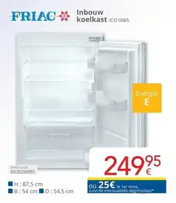 Eldi Inbouw koelkast ICO 0085 aanbieding