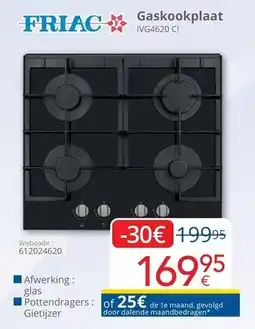 Eldi Gaskookplaat Friac aanbieding