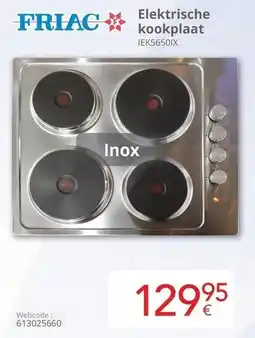 Eldi Elektrische kookplaat inox aanbieding