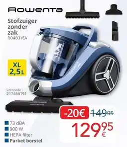 Eldi Stofzuiger zonder zak aanbieding